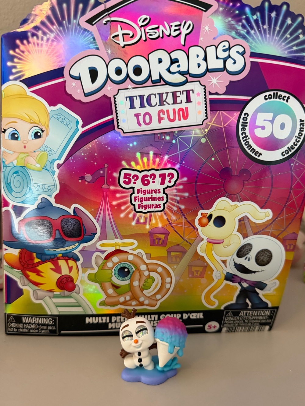 Disney Doorables Ticket to Fun Olaf Frozen Festival Foodies Snow Cone
